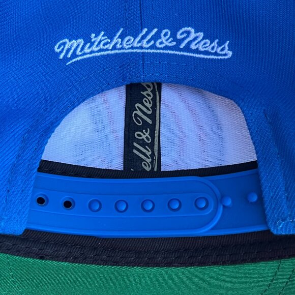 MITCHELL & NESS MLB ATLANTA BRAVES RETRO LOGO PRO CROWN SNAPBACK HAT Blue NEW - Picture 3 of 3